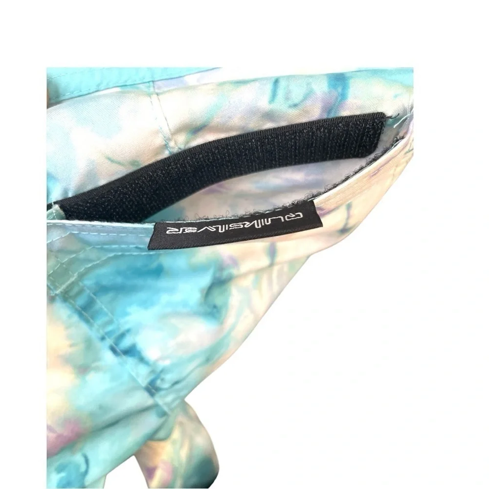 Quiksilver Blue and White Tie-Dye Swim Shorts